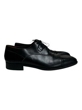 Massimo Emporio Black Leather Cap Toe Oxford Lace Up Shoes Men’s 11